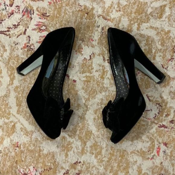Paul Smith velvet peep toe heels - Picture 6 of 11